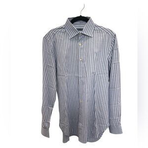 Massimo Bizzocchi Men's Striped Blue Shirt